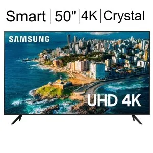 Smart Tv 50 Samsung |4k| Gaming Hub A Nova Plataforma De Games Dentro Da Sua Tv - 50cu7700